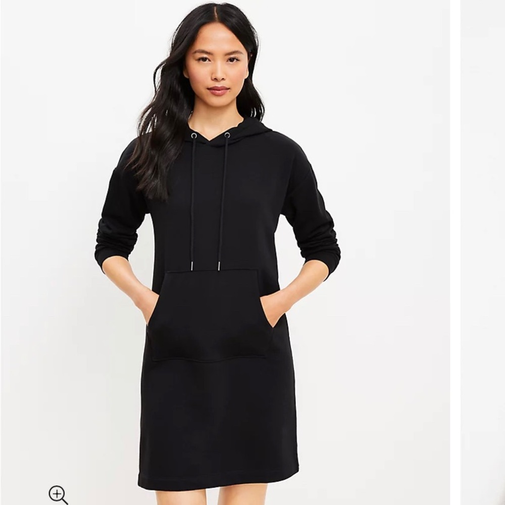 Lou & Grey Cozy Cotton Terry Hoodie Dress XS